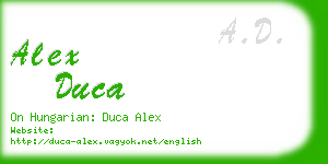 alex duca business card